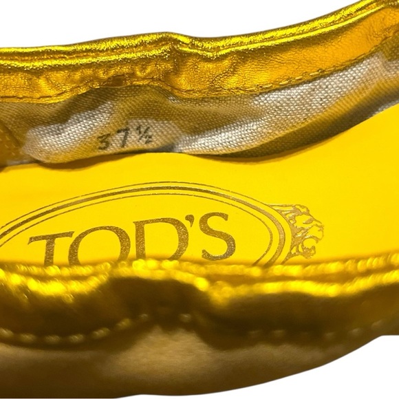 Tod's Women's Mustard Yellow Ballet Flats 7 or 37.5 - Picture 12 of 13